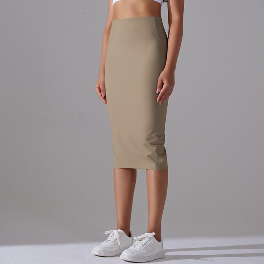 Brushed Skinny Hip-Hugging Sports Skirt