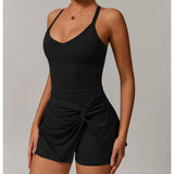 Abito incrociato con drappeggio sul davanti