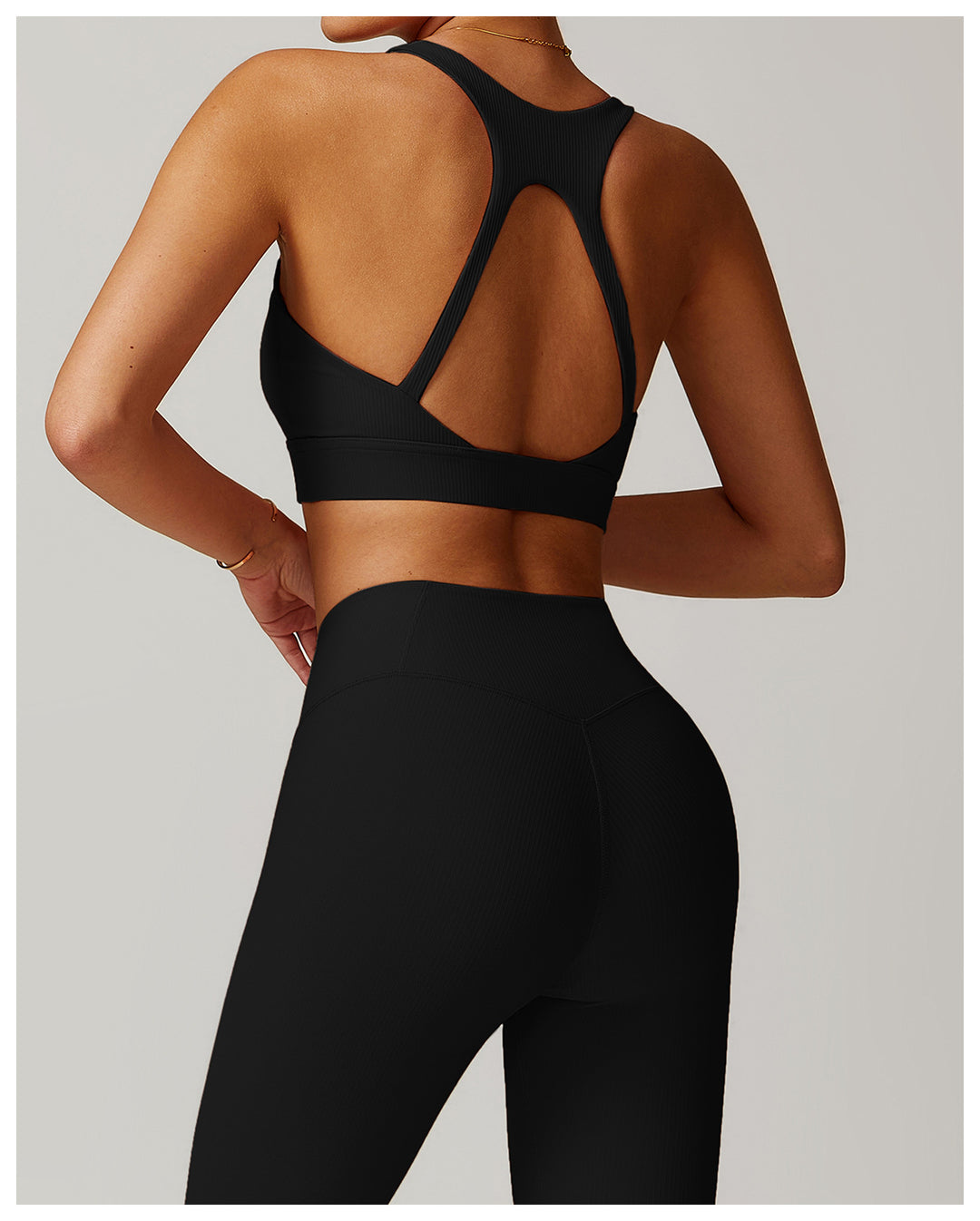 Ribbed Back-Enhancing Sports Bra