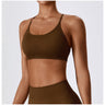 Reggiseno sportivo con spalline incrociate sulla schiena
