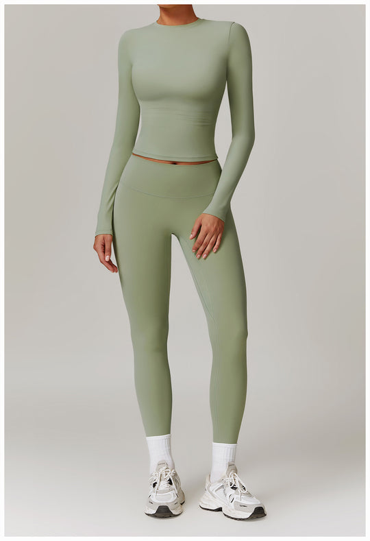 Versatile Fleece-Lined Long Sleeve Yoga Top