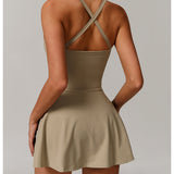 Abito incrociato con drappeggio sul davanti