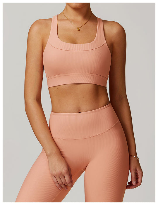 Ribbed Back-Enhancing Sports Bra