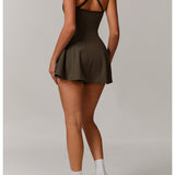 Abito incrociato con drappeggio sul davanti