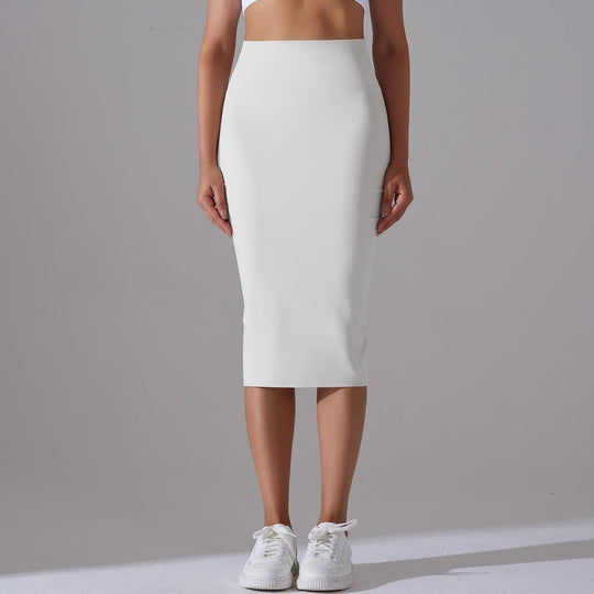 Brushed Skinny Hip-Hugging Sports Skirt