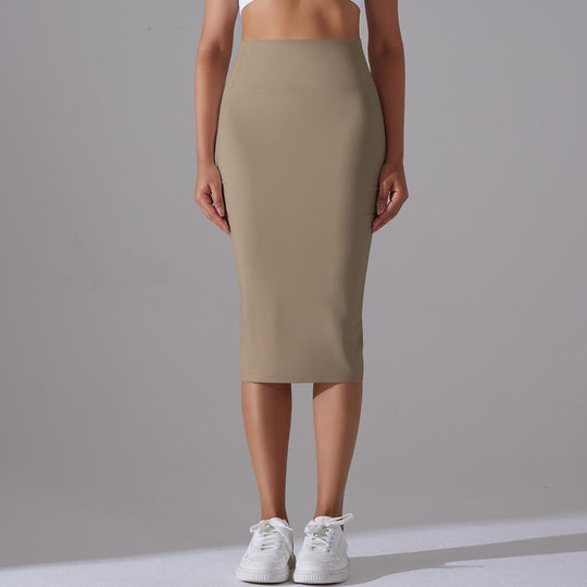 Brushed Skinny Hip-Hugging Sports Skirt