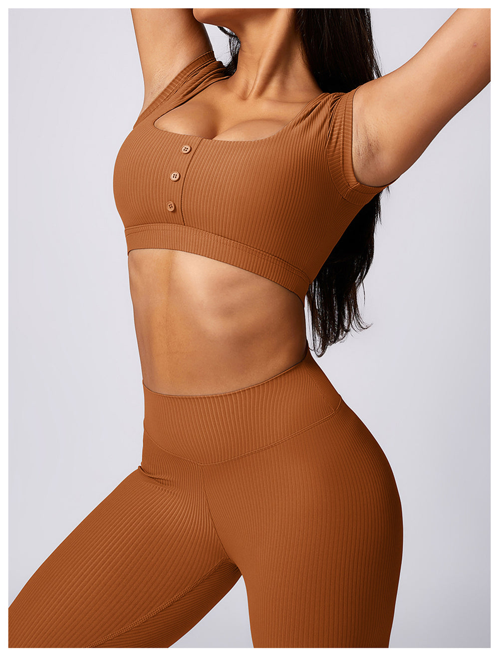 ZenFlex Ribbed Yoga Tee