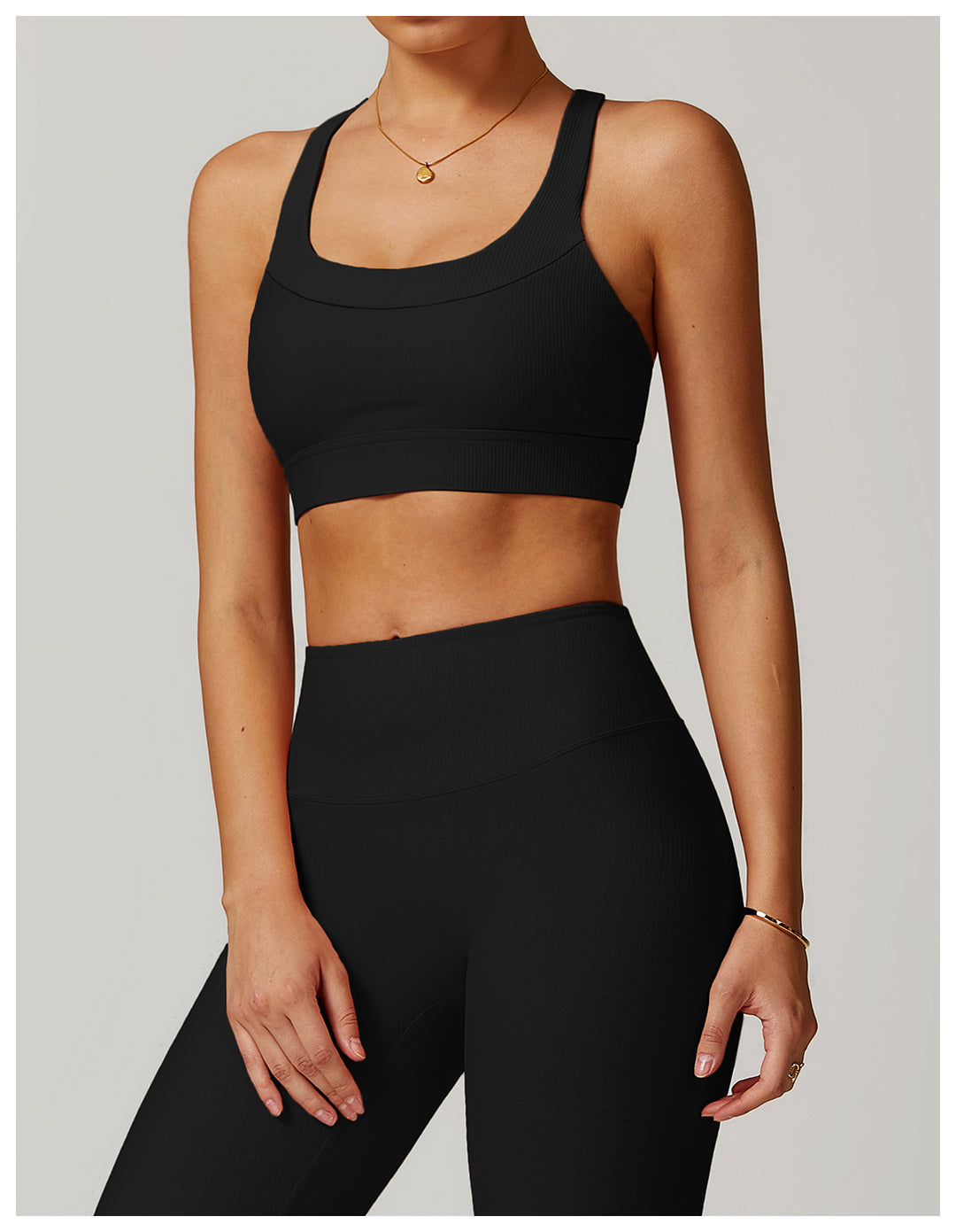 Ribbed Back-Enhancing Sports Bra