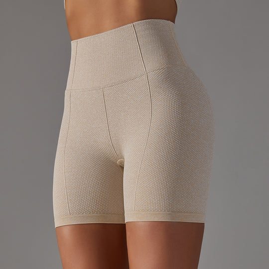 Seamless Dotted Jacquard Belly Lift Shorts
