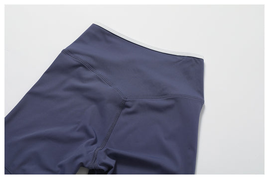 Crossback High-Waist Colorblock Shorts