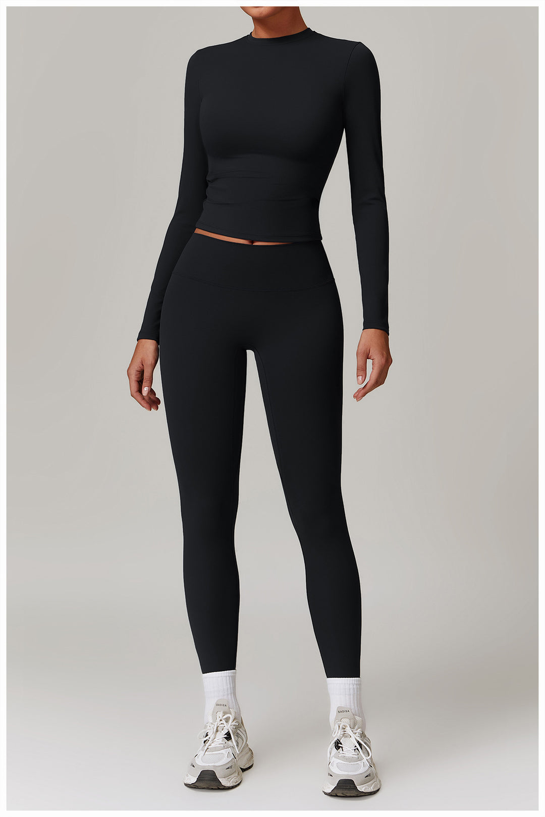 Versatile Fleece-Lined Long Sleeve Yoga Top