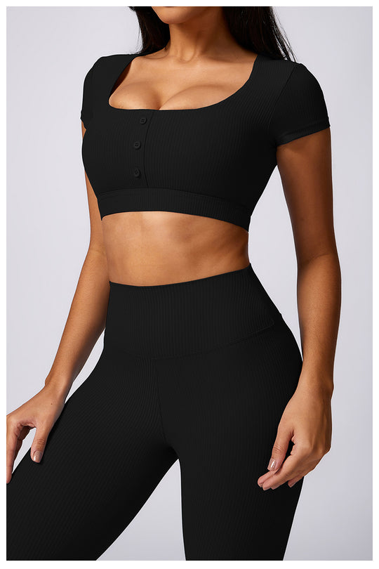 ZenFlex Ribbed Yoga Tee