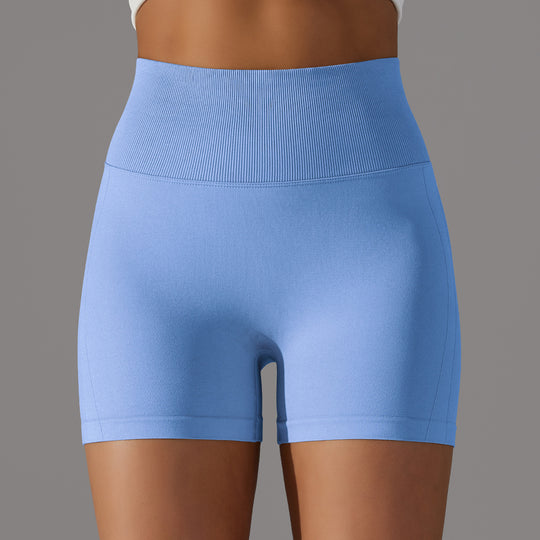 Short sans couture avec visage souriant et hanches pêche