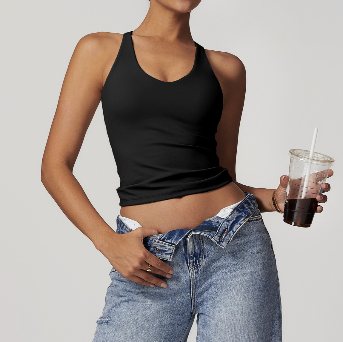 Canotta da yoga con schiena incrociata