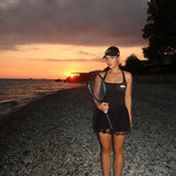 エコリサイクルメッシュレイヤード速乾テニスドレス